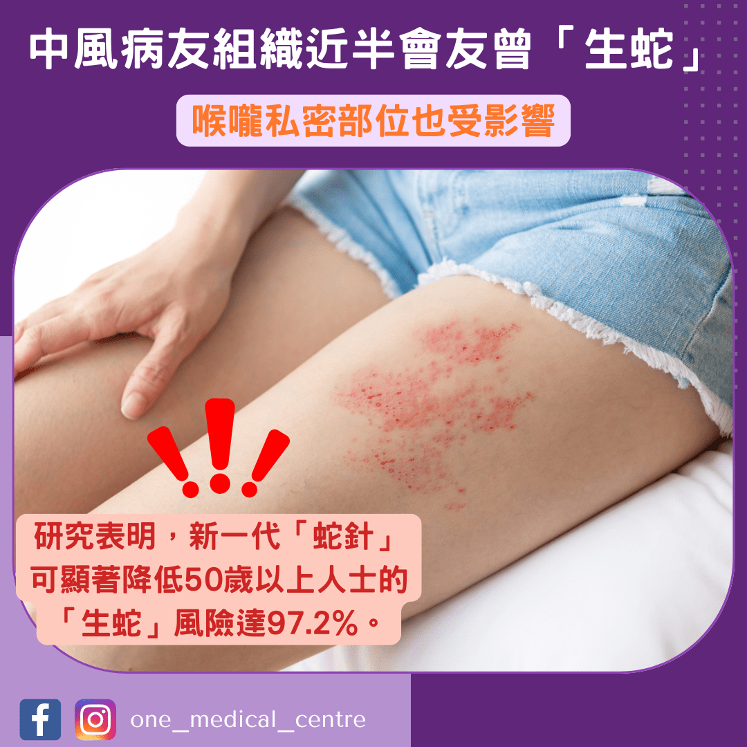 【中風病友組織近半會友曾「生蛇」　喉嚨私密部位也受影響】